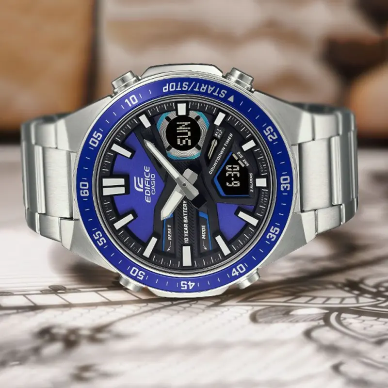 Casio Edifice Men's Watch Blue Dial Analog-Digital | EFV-C110D-2AV